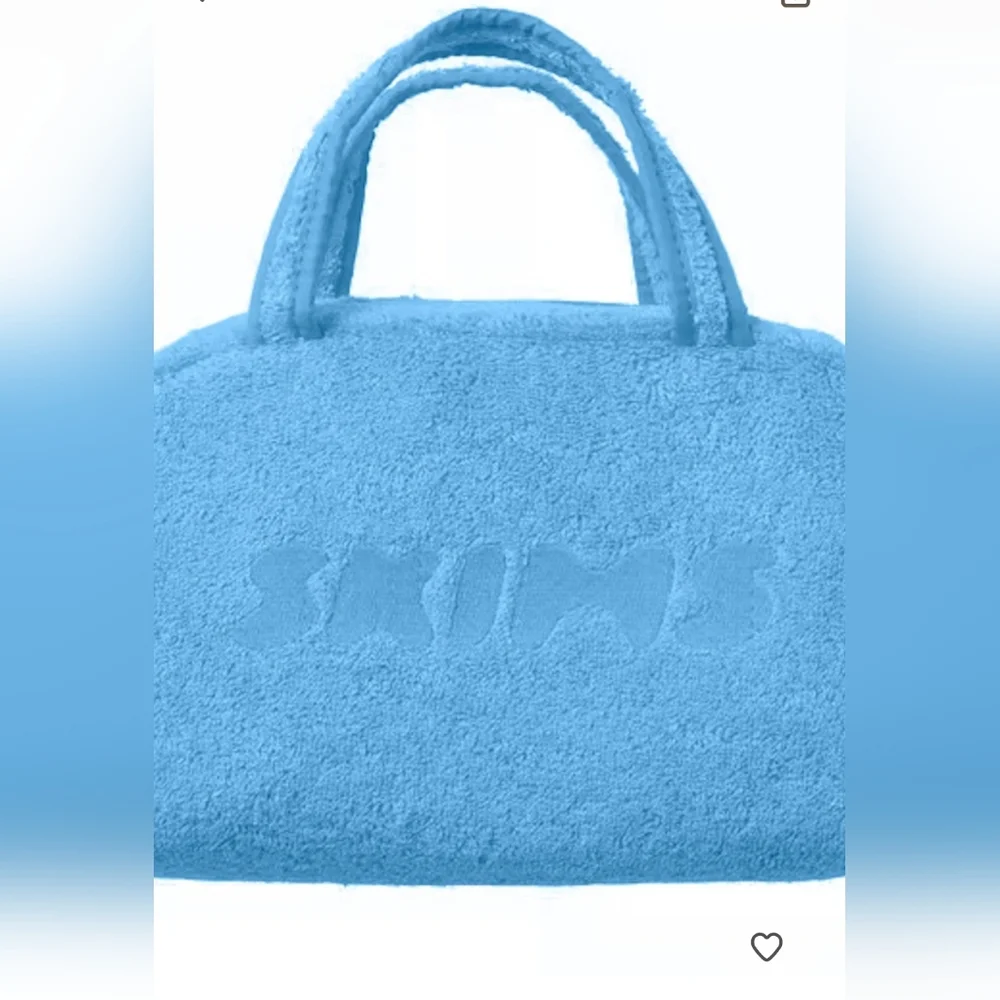 💕NWT SKIMS Terry Coverups Mini Duffle Bag Blue Tide Tote Purse Summer Poolside - Picture 5 of 5